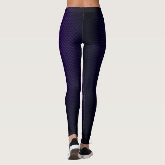 gemusterte lila Kohlenstofffaser Leggings (Rückseite)