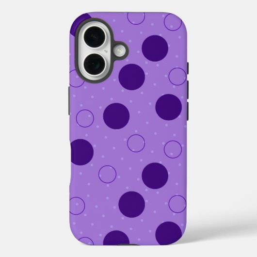 Gemusterte lila Kreise Case-Mate iPhone Hülle (Rückseite)