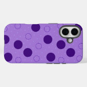 Gemusterte lila Kreise Case-Mate iPhone Hülle (Rückseite (Horizontal))