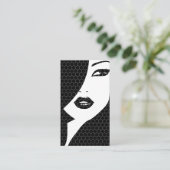 GEMUSTERTE MÄDCHEN-Visitenkarte Visitenkarte (Stehend Vorderseite)