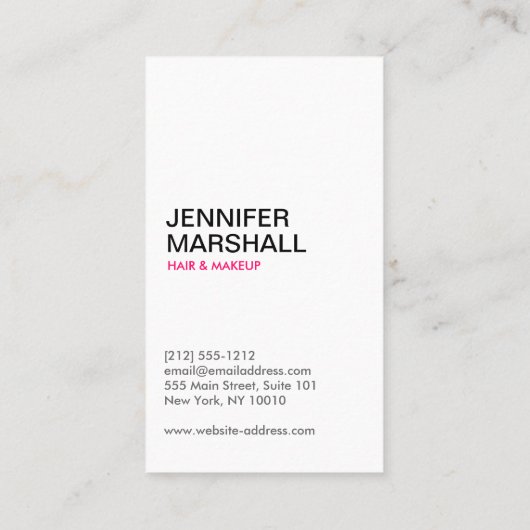 GEMUSTERTE MÄDCHEN-Visitenkarte Visitenkarte (Rückseite)