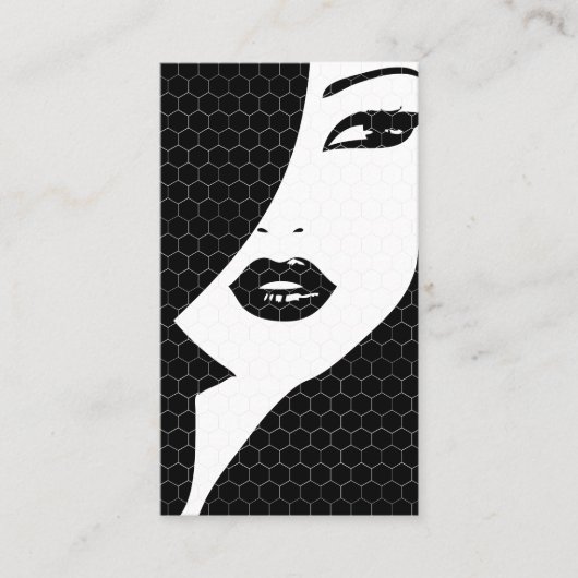 GEMUSTERTE MÄDCHEN-Visitenkarte Visitenkarte (Vorderseite)