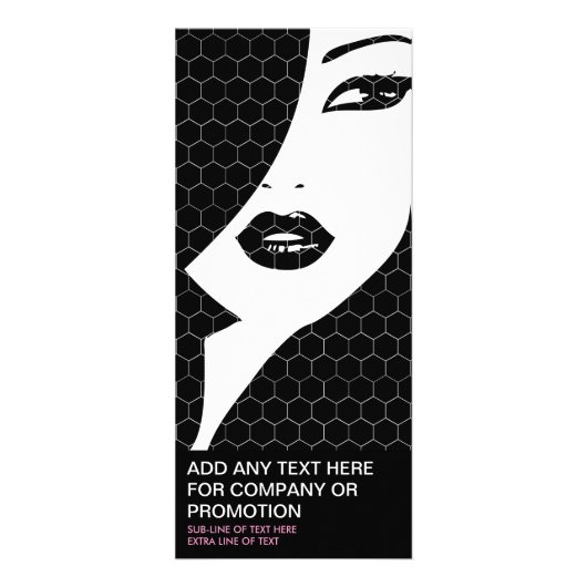 GEMUSTERTE MÄDCHENRackkarte Werbekarte (Vorne)