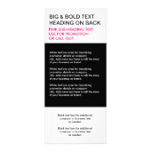 GEMUSTERTE MÄDCHENRackkarte Werbekarte (Hinten)