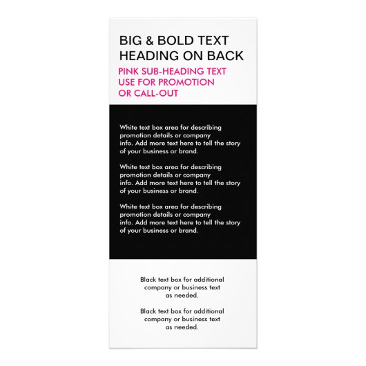 GEMUSTERTE MÄDCHENRackkarte Werbekarte (Hinten)