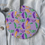 Gemusterte Mardi Gras Button (Beispiel)
