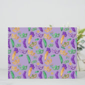 Gemusterte Mardi Gras Feiertagskarte (Stehend Vorderseite)