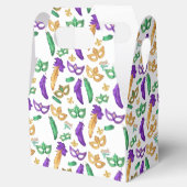 Gemusterte Mardi Gras Geschenkschachtel (Geöffnet)