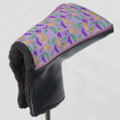 Gemusterte Mardi Gras Golf Headcover (3/4 Vorderseite)