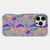 Gemusterte Mardi Gras iPhone Hülle (Rückseite (Horizontal))
