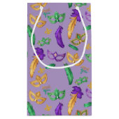 Gemusterte Mardi Gras Kleine Geschenktüte (Rückseite)