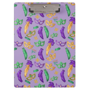Gemusterte Mardi Gras Klemmbrett