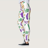Gemusterte Mardi Gras Leggings (Links)