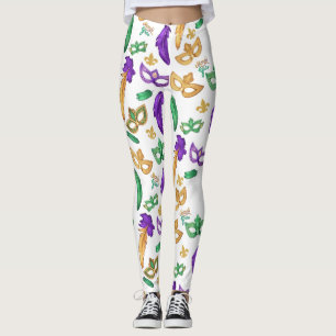 Gemusterte Mardi Gras Leggings