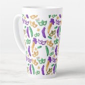 Gemusterte Mardi Gras Milchtasse (Linke Ecke)