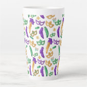 Gemusterte Mardi Gras Milchtasse (Vorderseite)