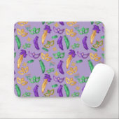 Gemusterte Mardi Gras Mousepad (Mit Mouse)