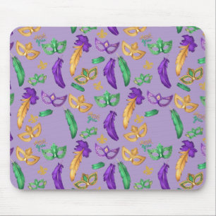 Gemusterte Mardi Gras Mousepad