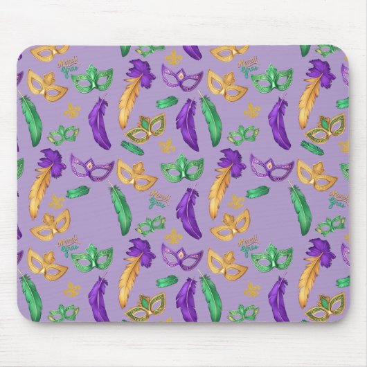 Gemusterte Mardi Gras Mousepad (Vorne)