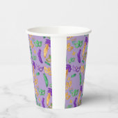 Gemusterte Mardi Gras Pappbecher (Links)