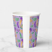 Gemusterte Mardi Gras Pappbecher (Rechts)