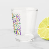 Gemusterte Mardi Gras Schnapsglas (Rechts)