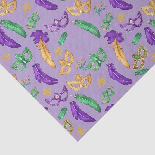 Gemusterte Mardi Gras Seidenpapier (Ausschnitt)