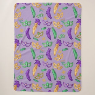 Gemusterte Mardi Gras Sherpadecke