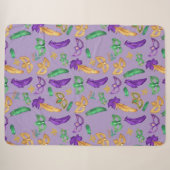 Gemusterte Mardi Gras Sherpadecke (Vorderseite (Horizontal))