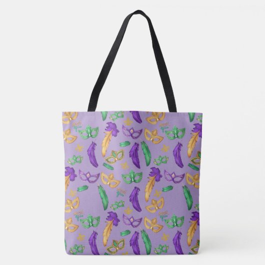Gemusterte Mardi Gras Tasche (Vorderseite)