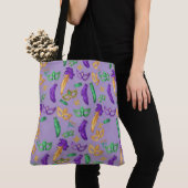 Gemusterte Mardi Gras Tasche (Von Nahem)