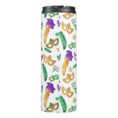 Gemusterte Mardi Gras Thermosbecher (Rückseite)