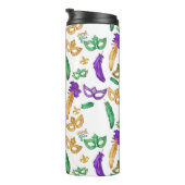 Gemusterte Mardi Gras Thermosbecher (Nach rechts gedreht)