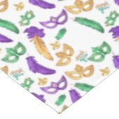 Gemusterte Mardi Gras Tischdecke (Schrägansicht)