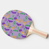 Gemusterte Mardi Gras Tischtennis Schläger (Seitenansicht)