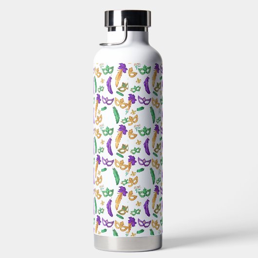 Gemusterte Mardi Gras Trinkflasche (Rechts)