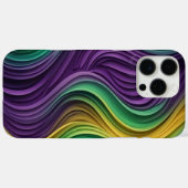 Gemusterte Mardi Gras Welle Case-Mate iPhone Hülle (Rückseite (Horizontal))