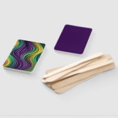 Gemusterte Mardi Gras Welle Fächer (Non-assembled)