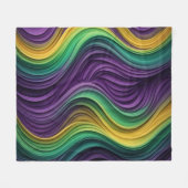 Gemusterte Mardi Gras Welle Fleecedecke (Vorderseite (Horizontal))