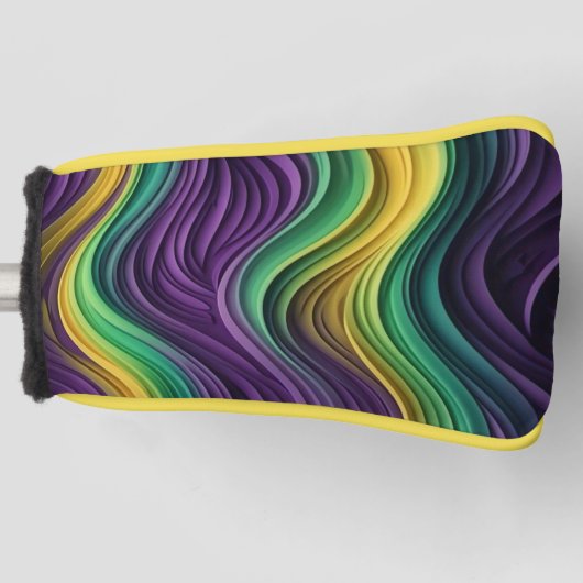 Gemusterte Mardi Gras Welle Golf Headcover (Vorderseite)