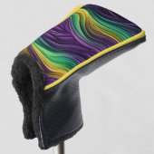 Gemusterte Mardi Gras Welle Golf Headcover (3/4 Vorderseite)