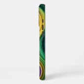 Gemusterte Mardi Gras Welle iPhone Hülle (Linke Seite)