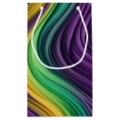 Gemusterte Mardi Gras Welle Kleine Geschenktüte (Rückseite)