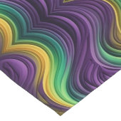 Gemusterte Mardi Gras Welle Kurzer Tischläufer (Ecke)