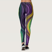 Gemusterte Mardi Gras Welle Leggings (Rückseite)