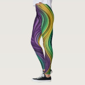 Gemusterte Mardi Gras Welle Leggings (Links)