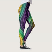 Gemusterte Mardi Gras Welle Leggings (Rechts)