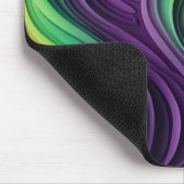 Gemusterte Mardi Gras Welle Mousepad (Ecke)