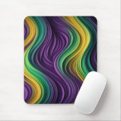 Gemusterte Mardi Gras Welle Mousepad (Mit Mouse)