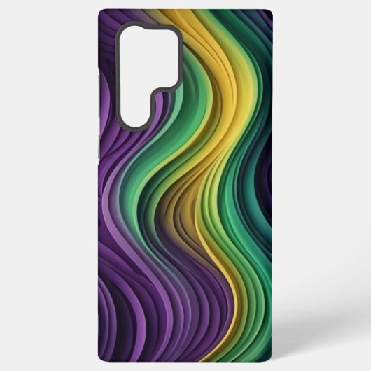 Gemusterte Mardi Gras Welle Samsung Galaxy Hülle (Rückseite)